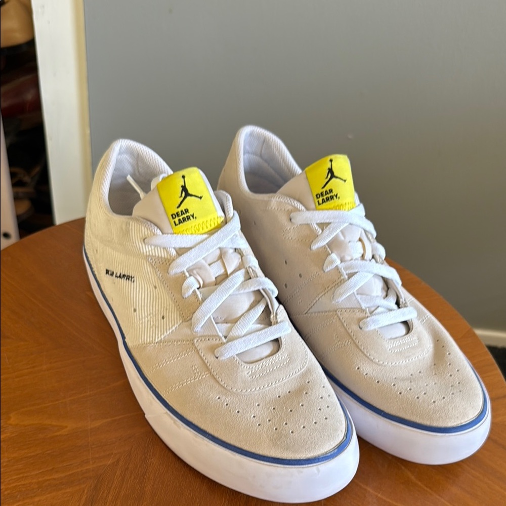 Jordan White and Yellow Sneakers